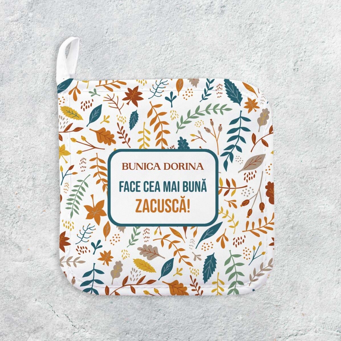 Suport oală fierbinte personalizat cu text - Toamnă