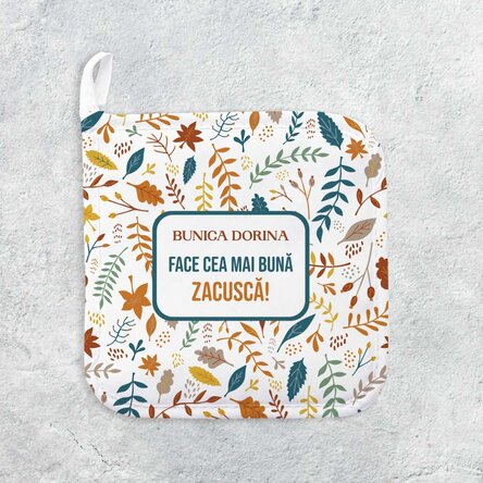 Suport oală fierbinte personalizat cu text - Toamnă