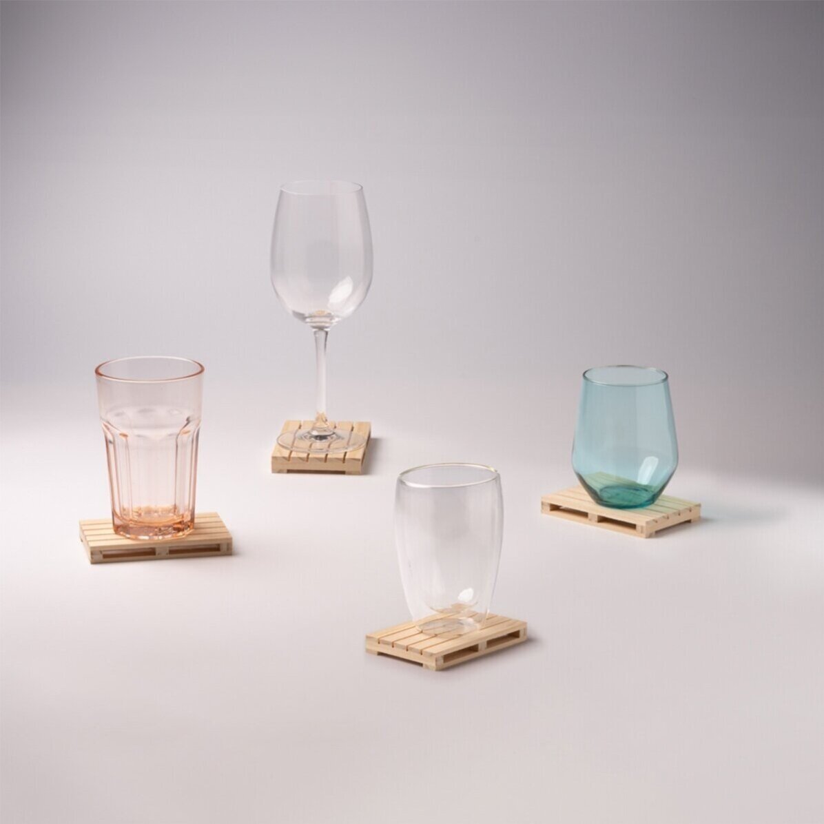 Suport de pahar în formă de palet personalizat cu logo