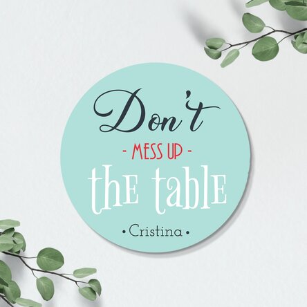 Suport pahar din piele personalizat color cu text