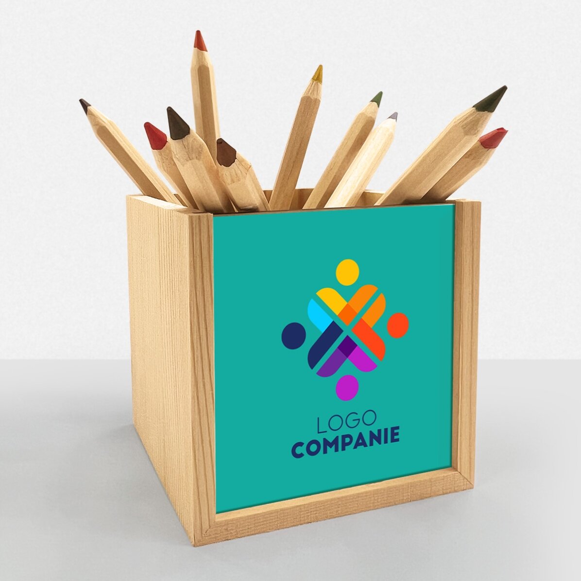 Suport pentru creioane personalizat cu logo