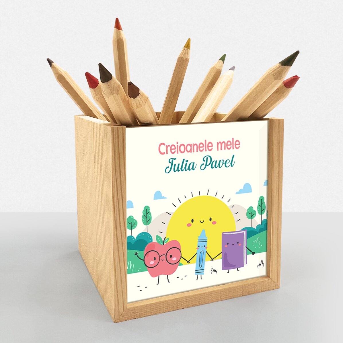 Suport pentru creioane personalizat cu text - Creioanele mele