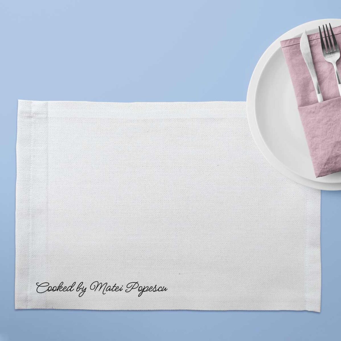 Suport pentru farfurie personalizat cu semnătură