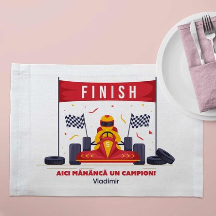 Suport pentru farfurie personalizat cu text - Campion