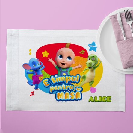 Suport pentru farfurie personalizat - E timpul pentru masă cu TraLaLa