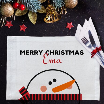 Suport pentru farfurie personalizat - Snowman