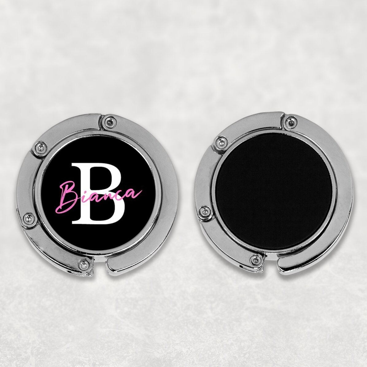 Suport geantă pentru masă personalizat cu nume și inițială