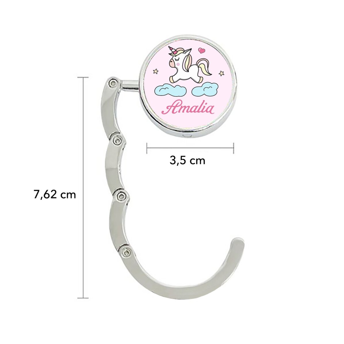 Suport geantă pentru masă personalizat cu nume - Unicorn