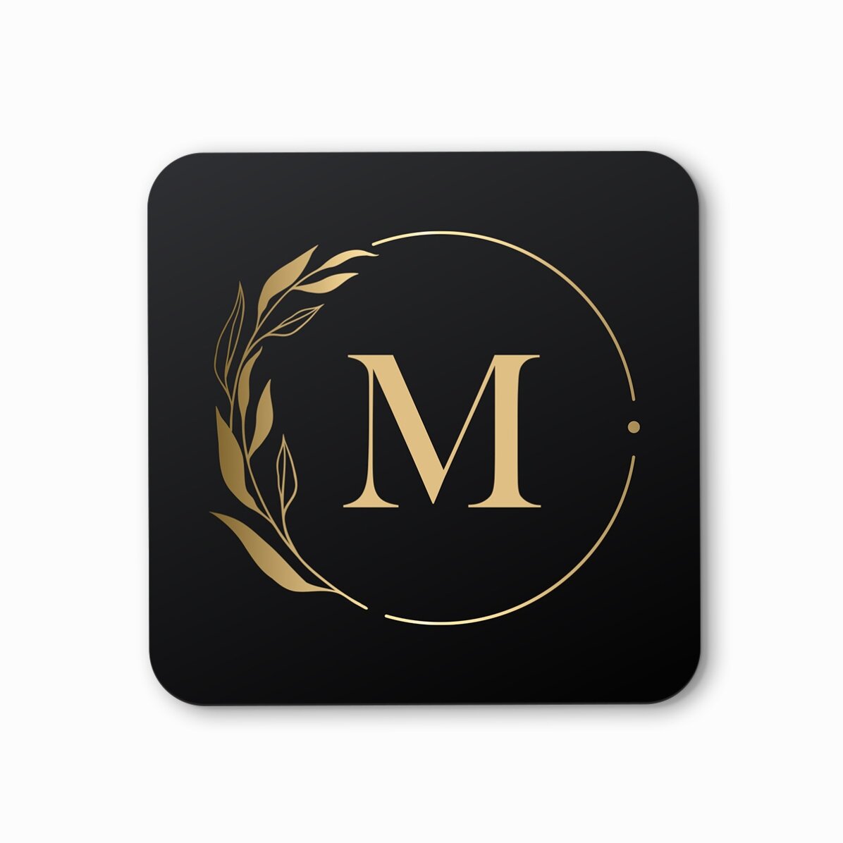 Suport pentru pahar personalizat cu inițială