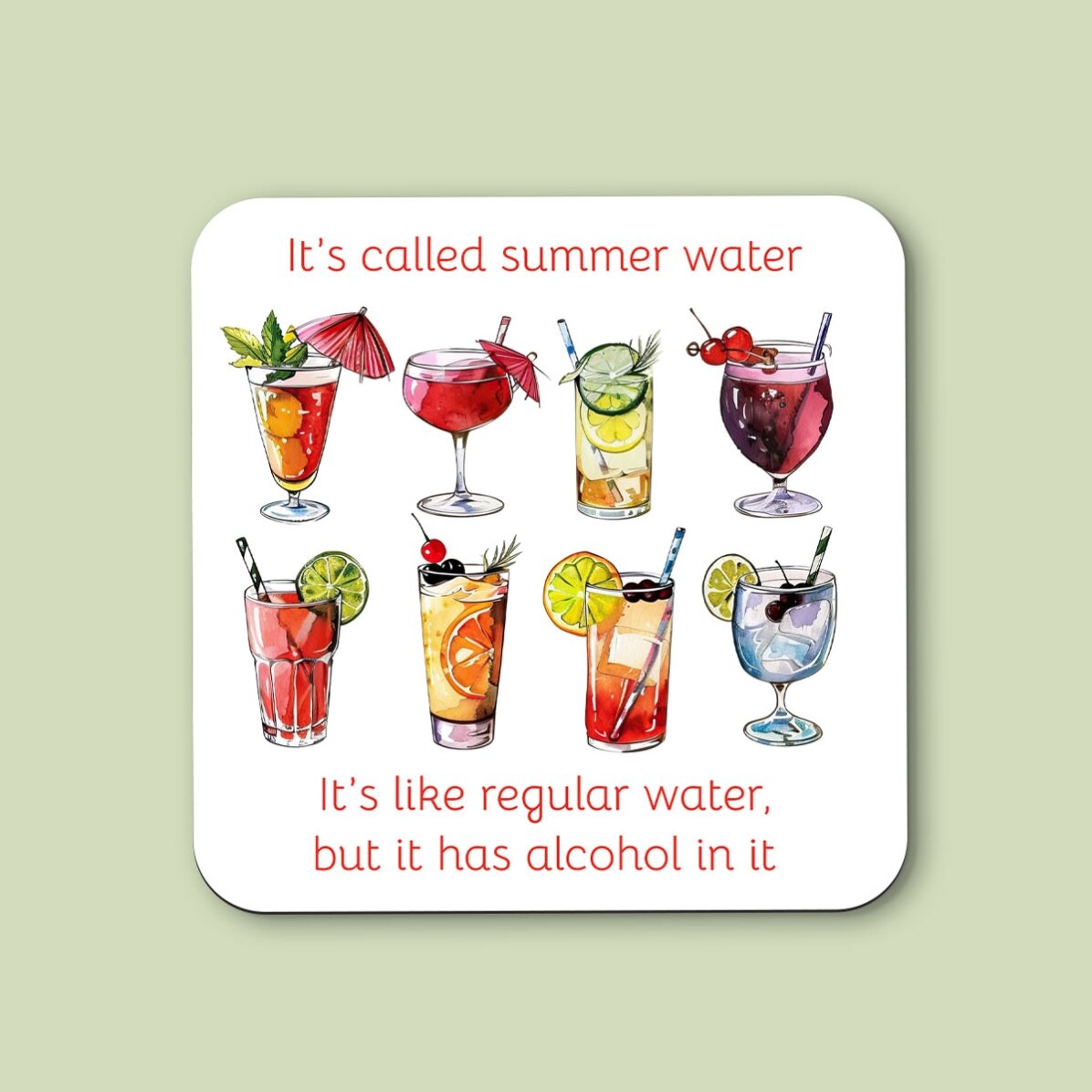 Suport pentru pahar personalizat cu text - Drinks