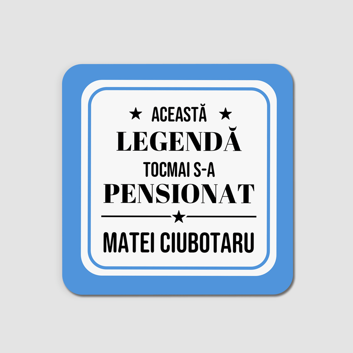Suport pentru pahar personalizat cu text - Pensionat