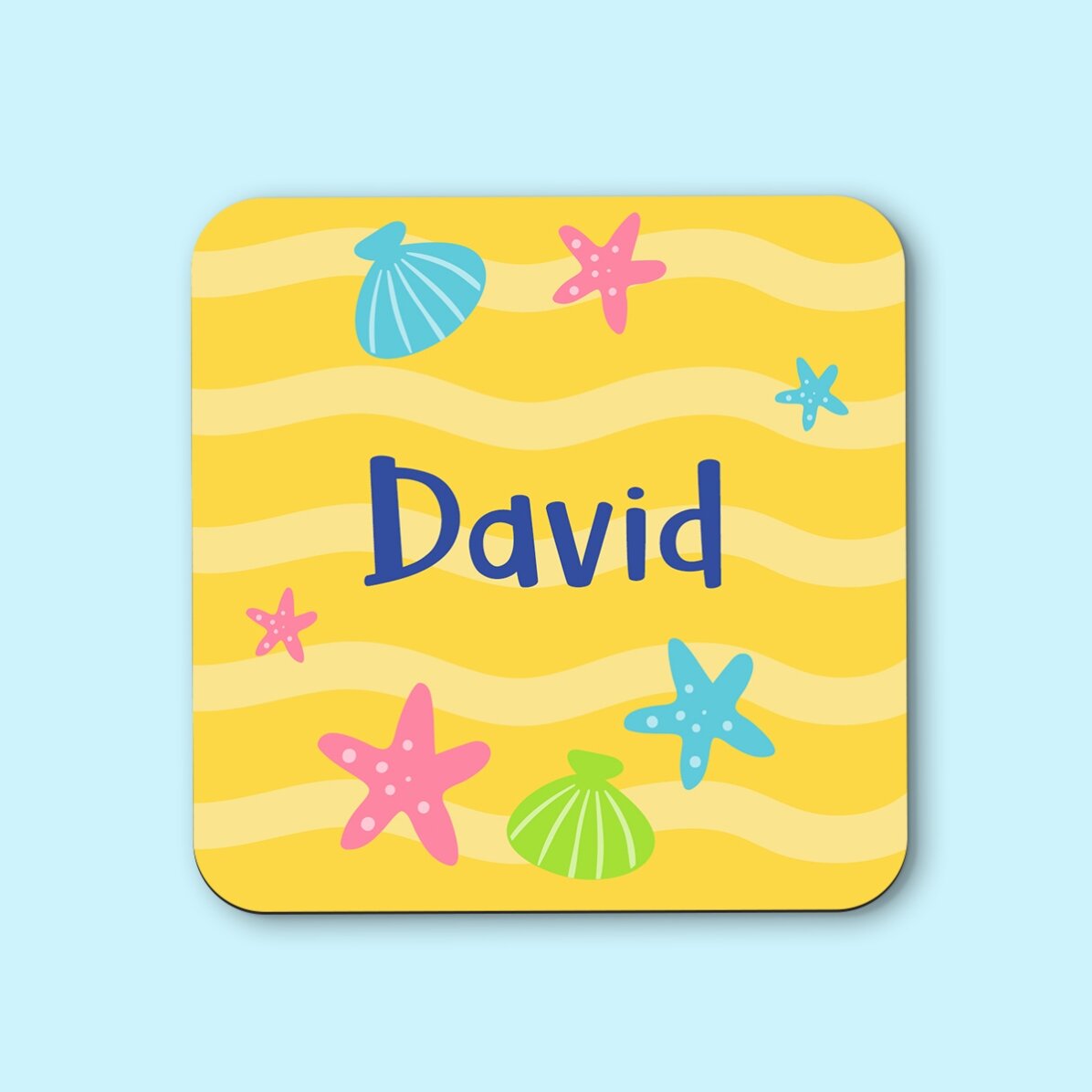 Suport pentru pahar personalizat cu text pentru copii - Summer