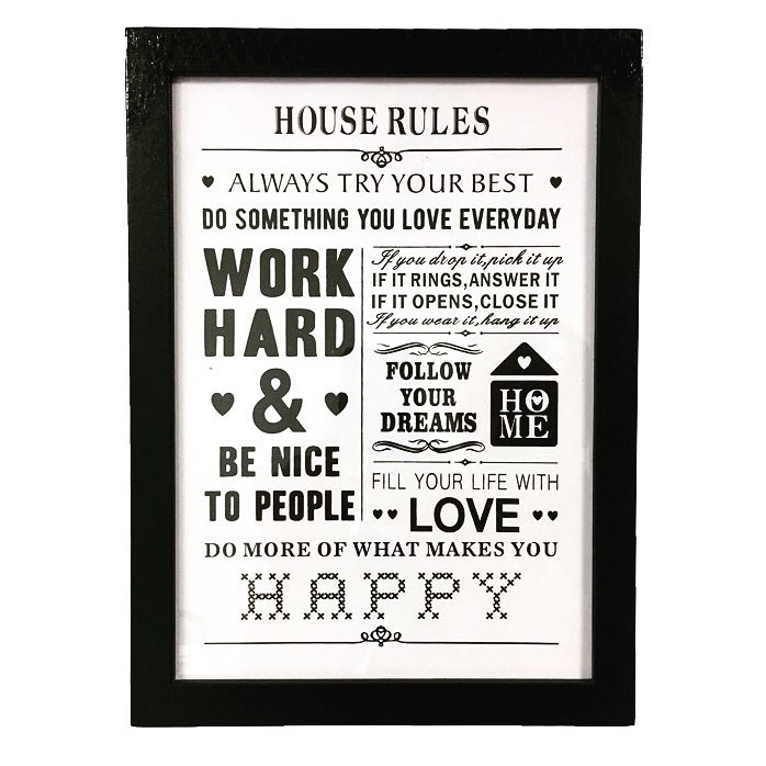 Tablița regulile casei