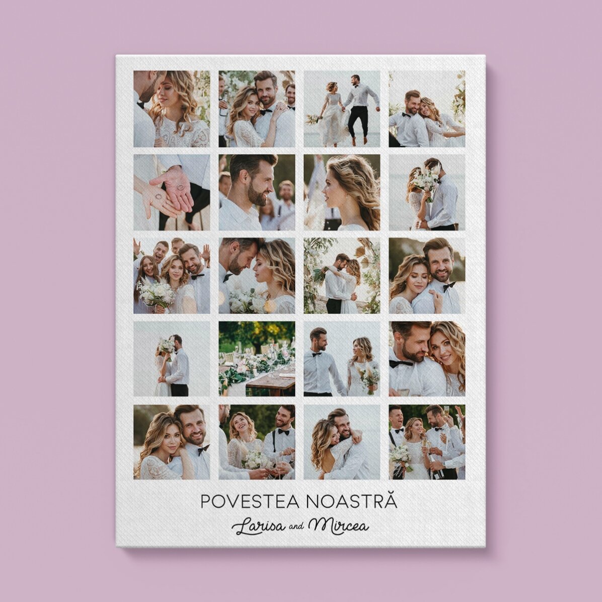Tablou canvas personalizat cu 20 de poze