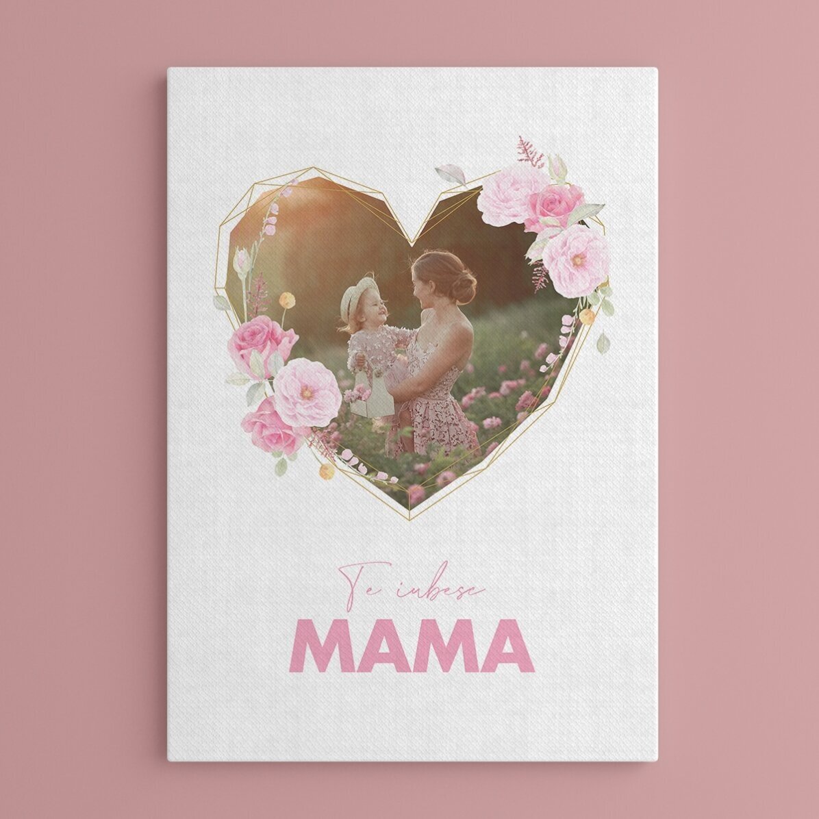 Tablou canvas personalizat cu poză și text - From my heart