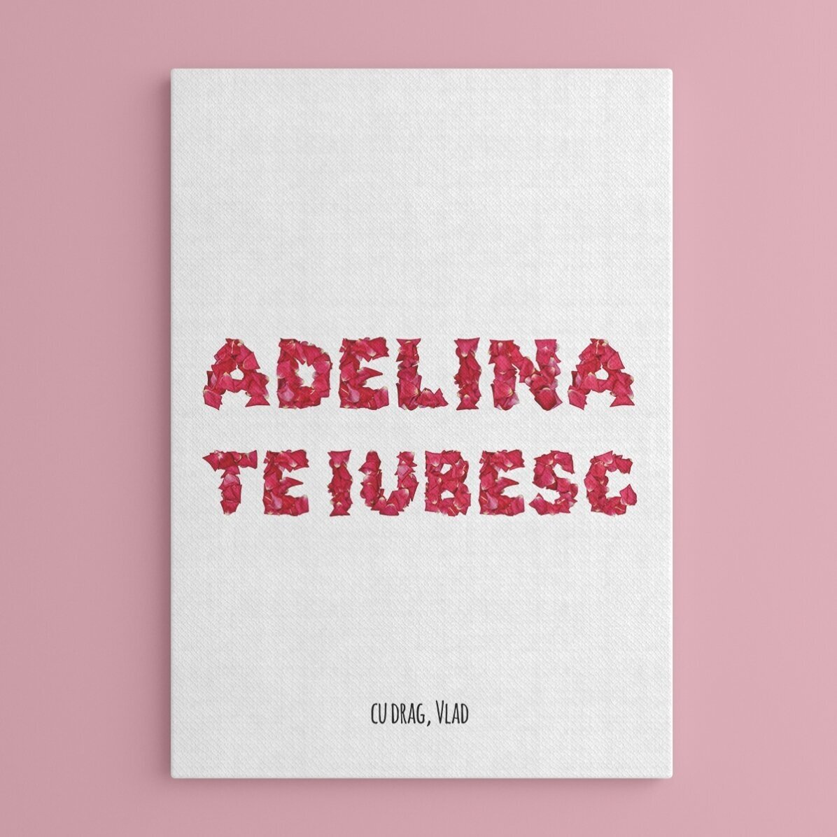 Tablou canvas personalizat petale trandafir