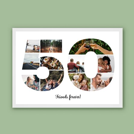 Tablou landscape personalizat cu 11 poze model numărul 50 și mesaj text