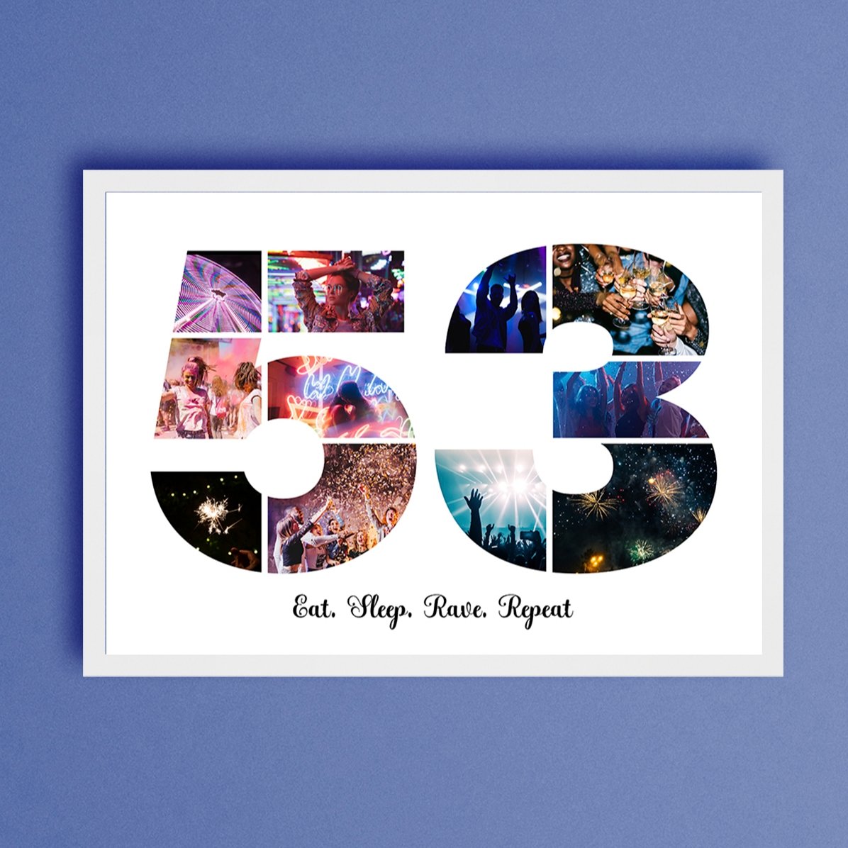 Tablou landscape personalizat cu 11 poze model numărul 53 și mesaj text