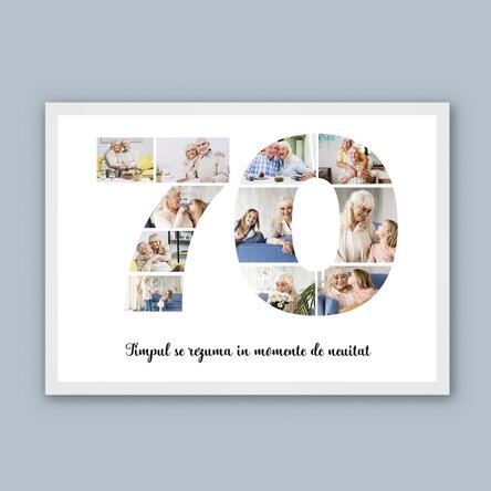 Tablou landscape personalizat cu 11 poze model numărul 70 și mesaj text
