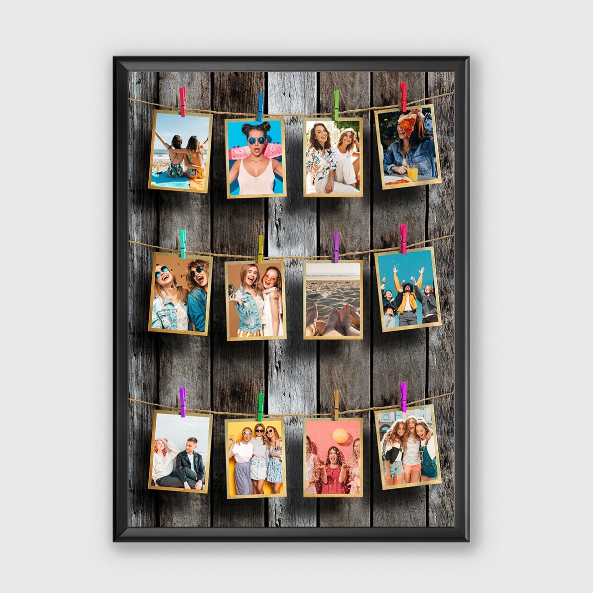 Tablou personalizat cu 12 poze de pus in ramă
