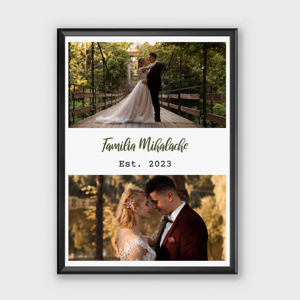 Tablou personalizat cu 2 poze și text 