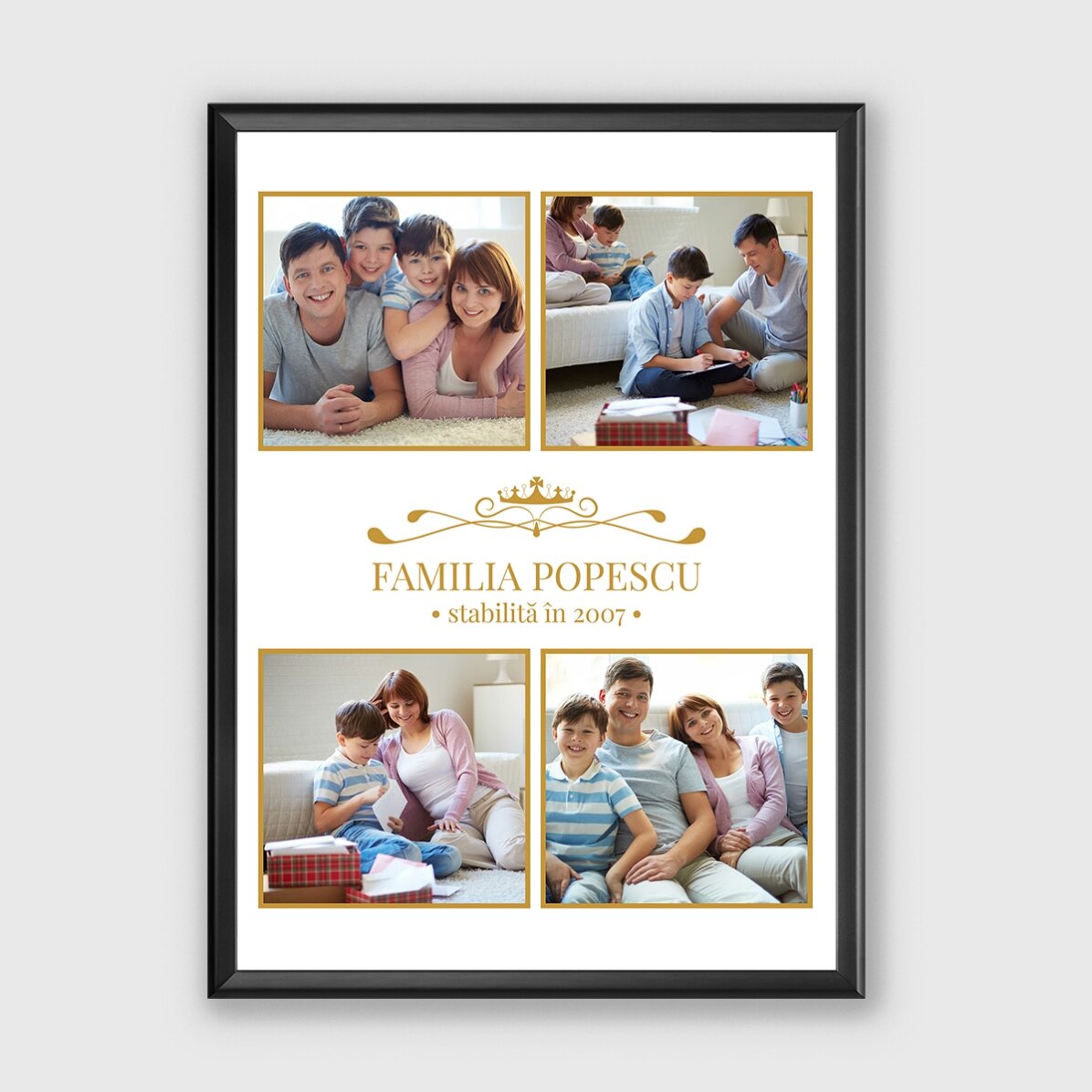 Tablou personalizat cu 4 poze de familie