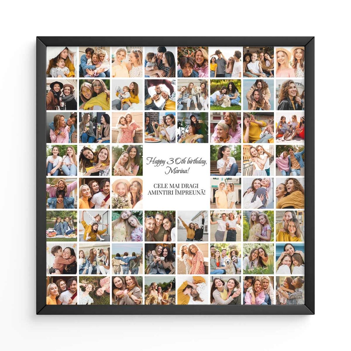 Tablou personalizat cu 60 poze și mesaj 