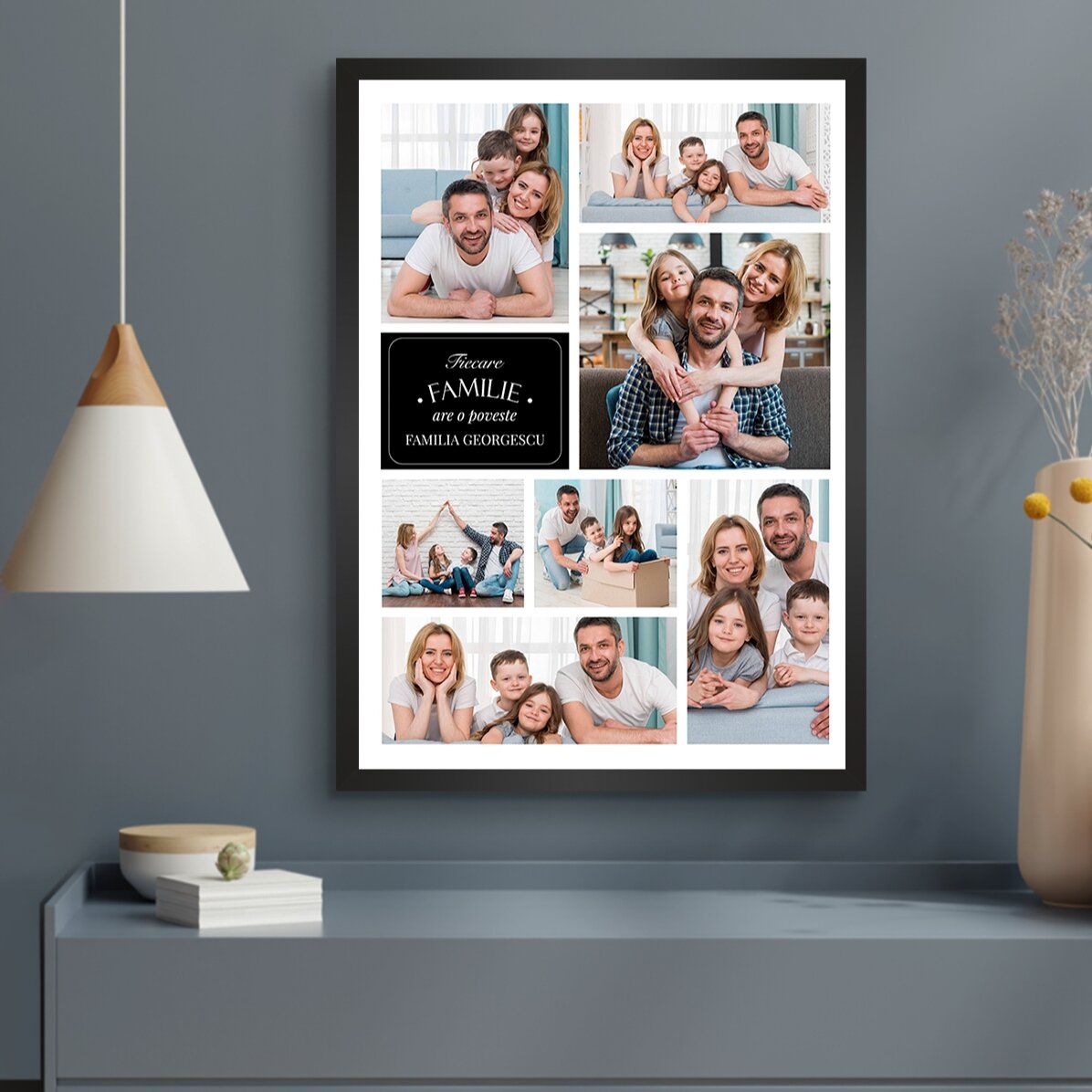 Tablou personalizat cu 7 poze de familie