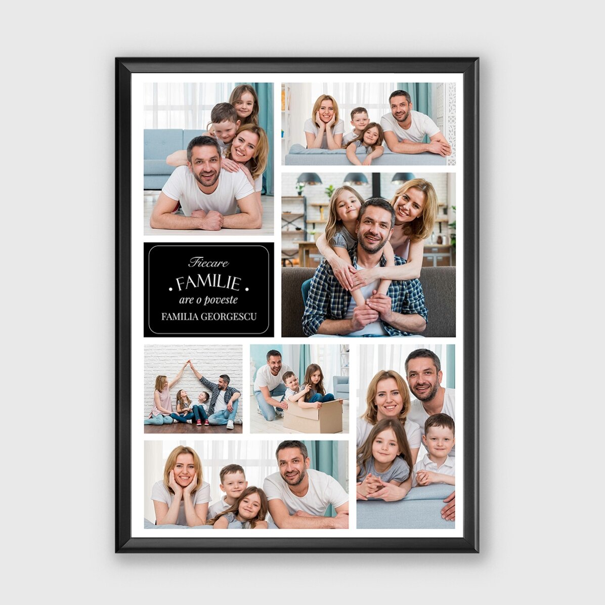 Tablou personalizat cu 7 poze de familie