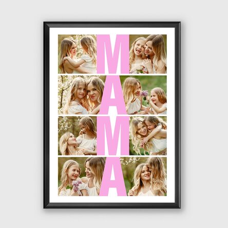 Персонализирано платно с 8 снимки - Мама