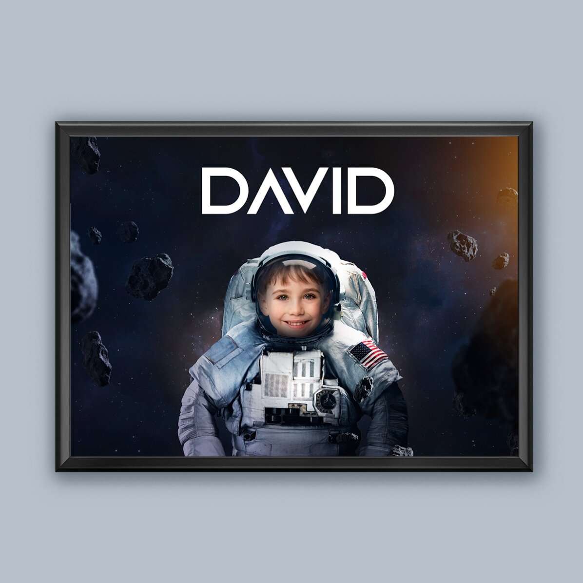 Tablou personalizat cu nume și poză - Astronaut