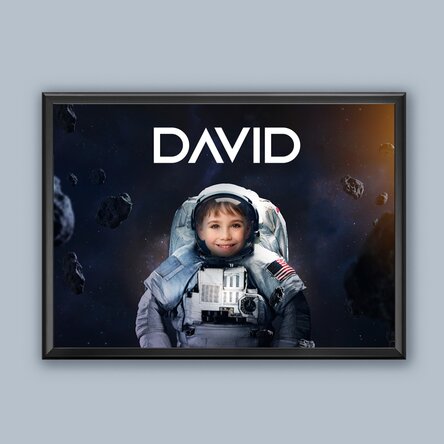 Tablou personalizat cu nume și poză - Astronaut