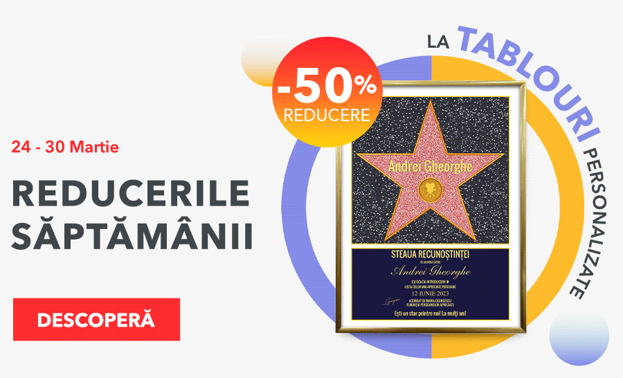 Tablou personalizat cu o poză și mesaj - 8 Martie