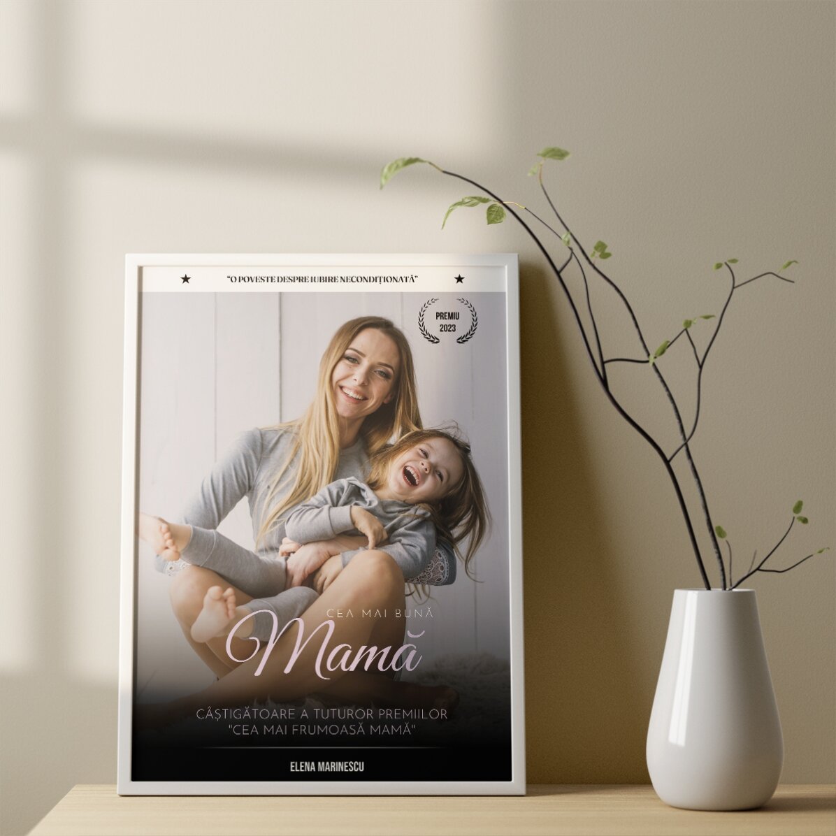 Tablou personalizat cu o poză și mesaj - Afiș de film