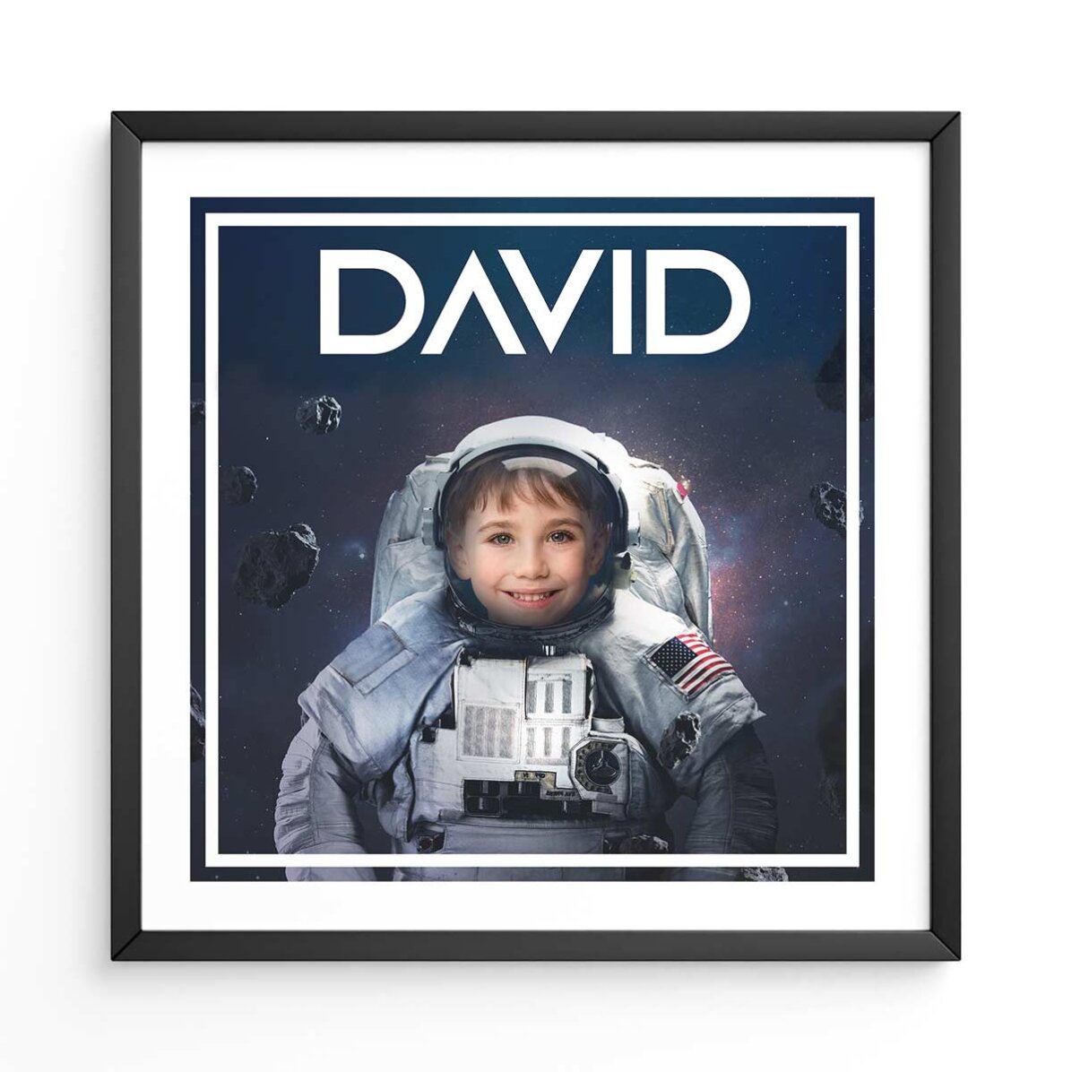 Tablou personalizat cu o poză și nume - Astronaut