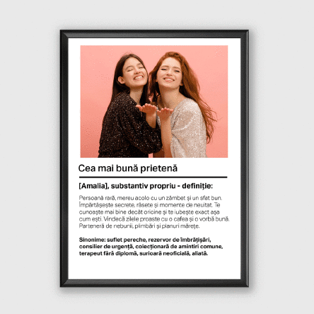 Tablou personalizat cu o poză și text - Definiție