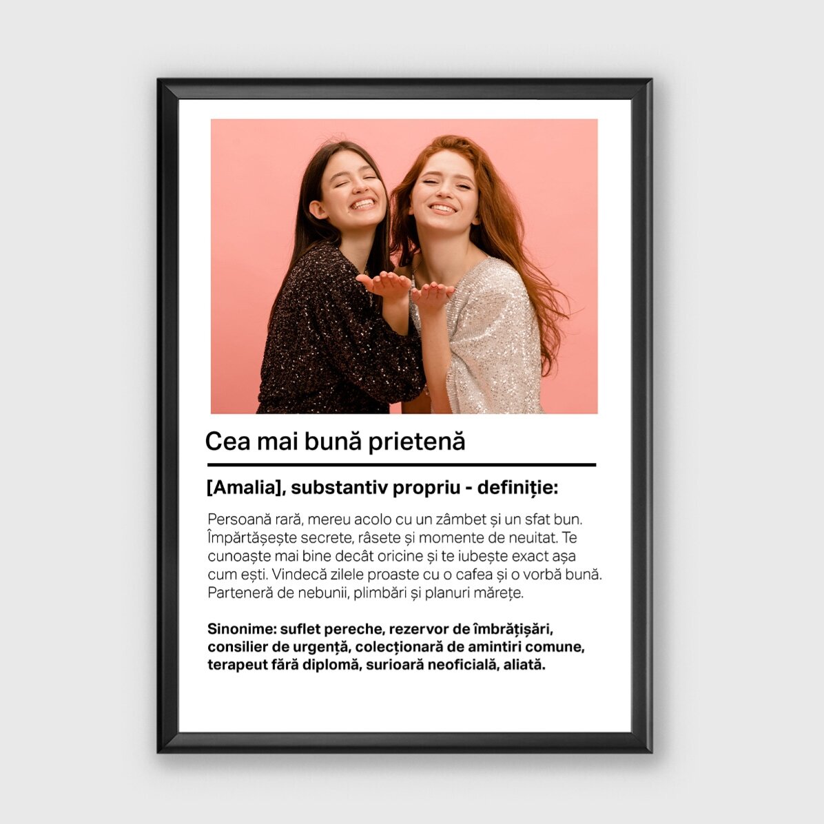 Tablou personalizat cu o poză și text - Definiție