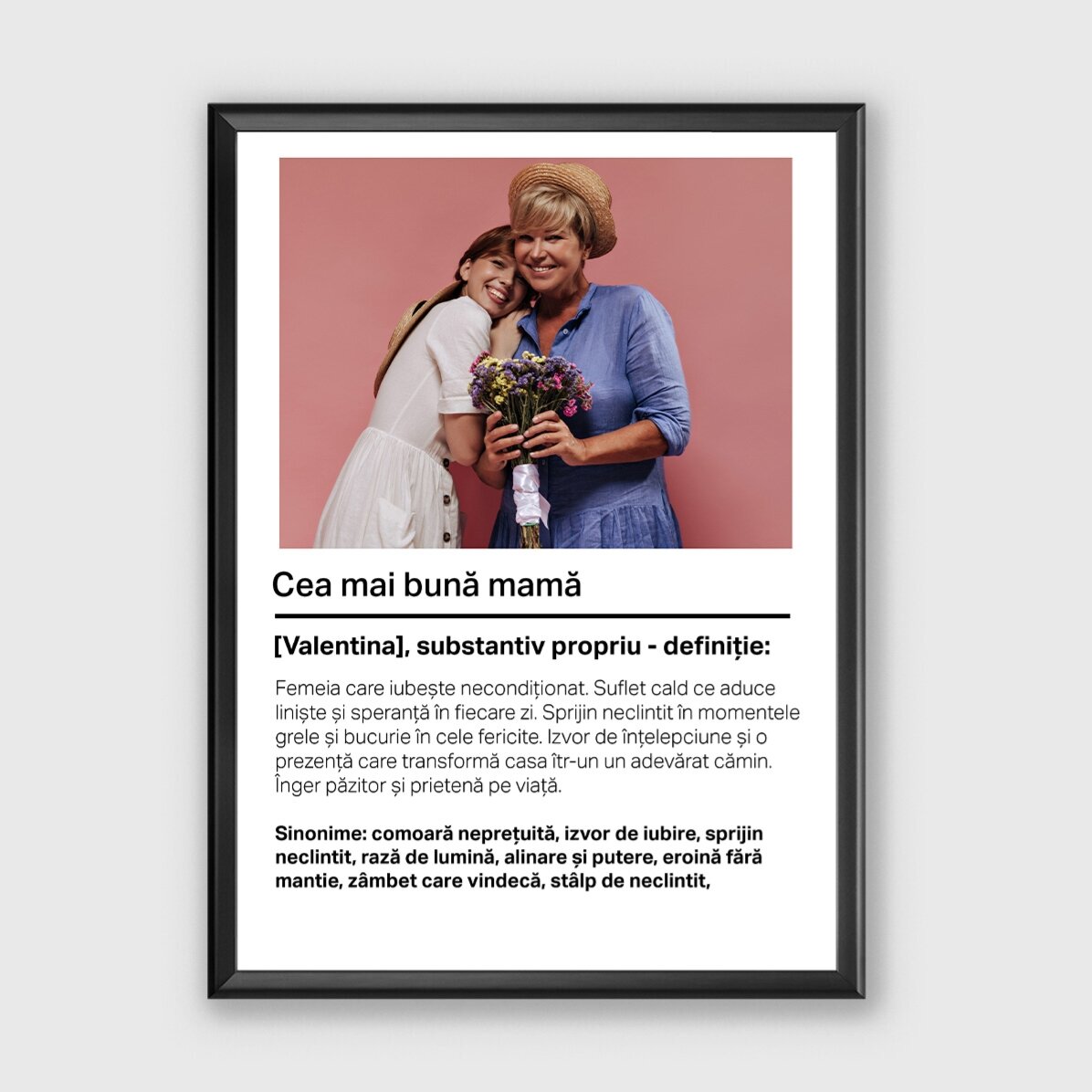 Tablou personalizat cu o poză și text - Definiție