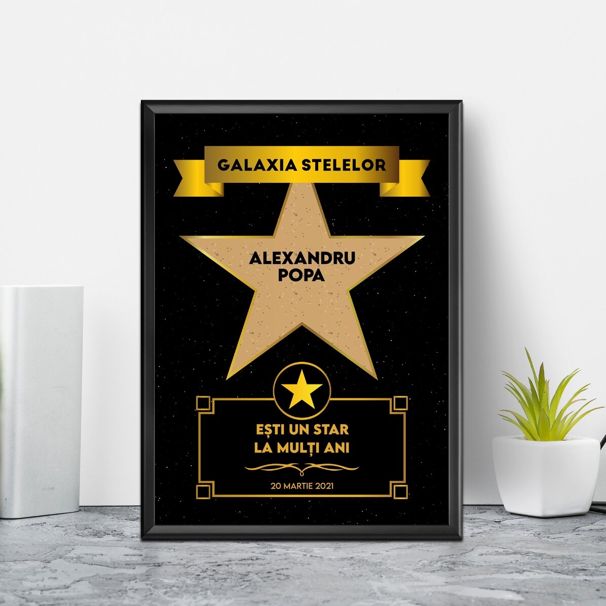 Tablou personalizat cu text - Galaxia stelelor