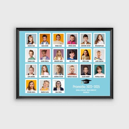 Tablou personalizat cu text și 21 poze - Absolvire