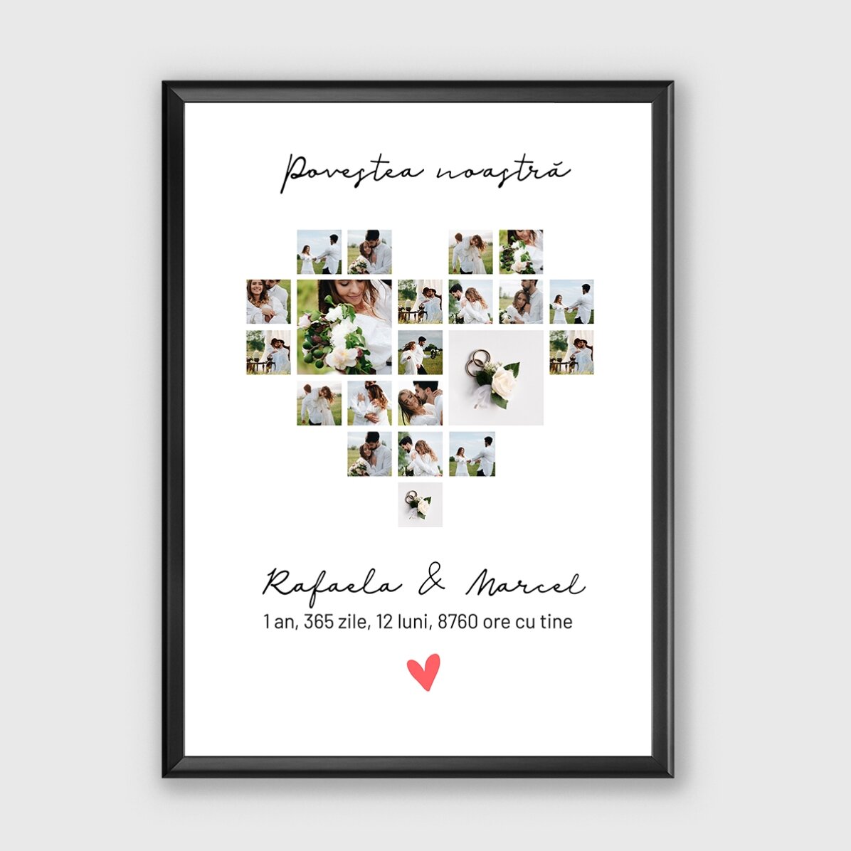 Tablou personalizat cu text și 21 poze - Povestea noastră