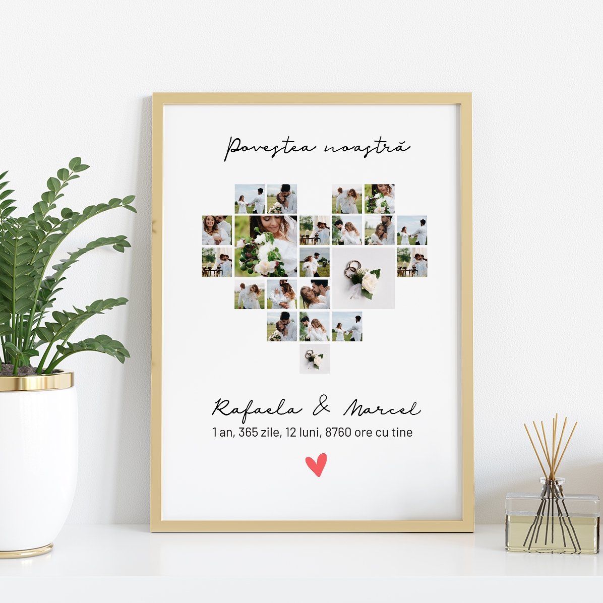 Tablou personalizat cu text și 21 poze - Povestea noastră