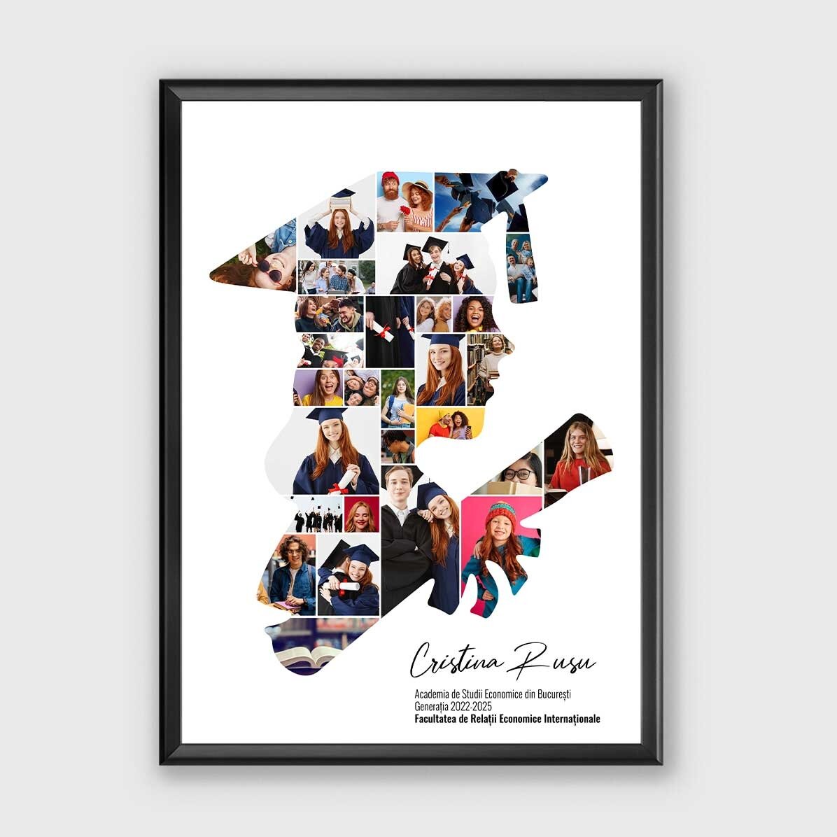 Tablou personalizat cu text și 29 poze pentru absolvire - Ea