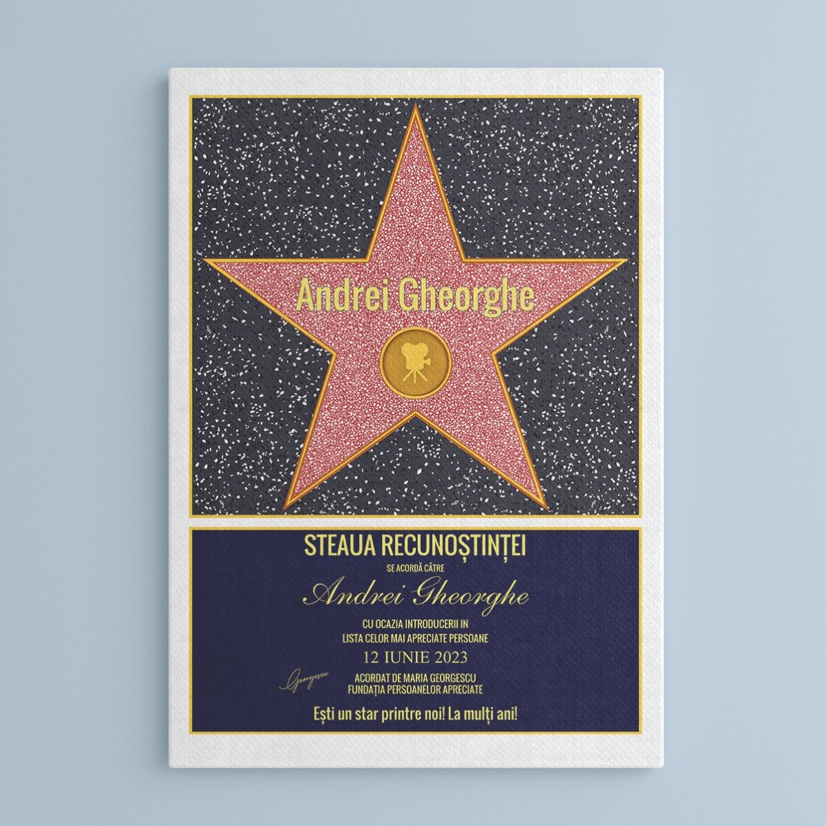 Tablou personalizat - steaua recunoștinței