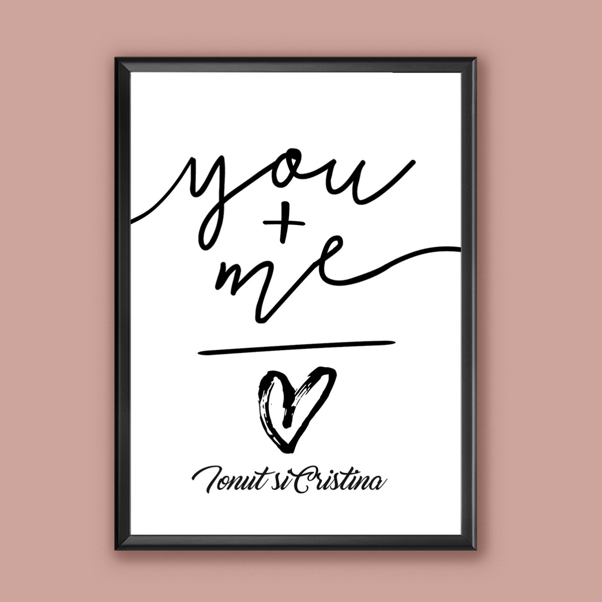 Tablou personalizat - you + me