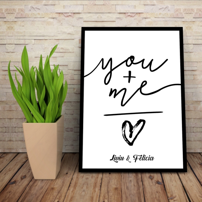 Tablou personalizat - you + me