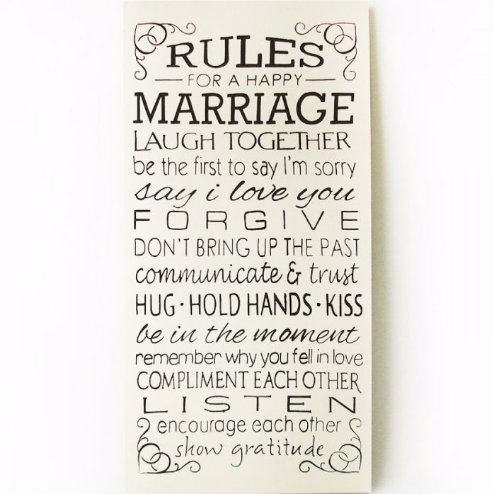 Tablou regulile casatoriei