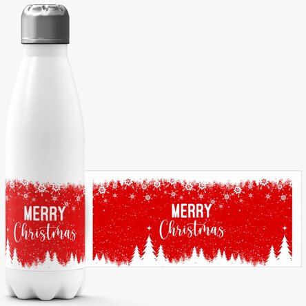 Termos cu bază albă personalizat cu nume - Winter spirit