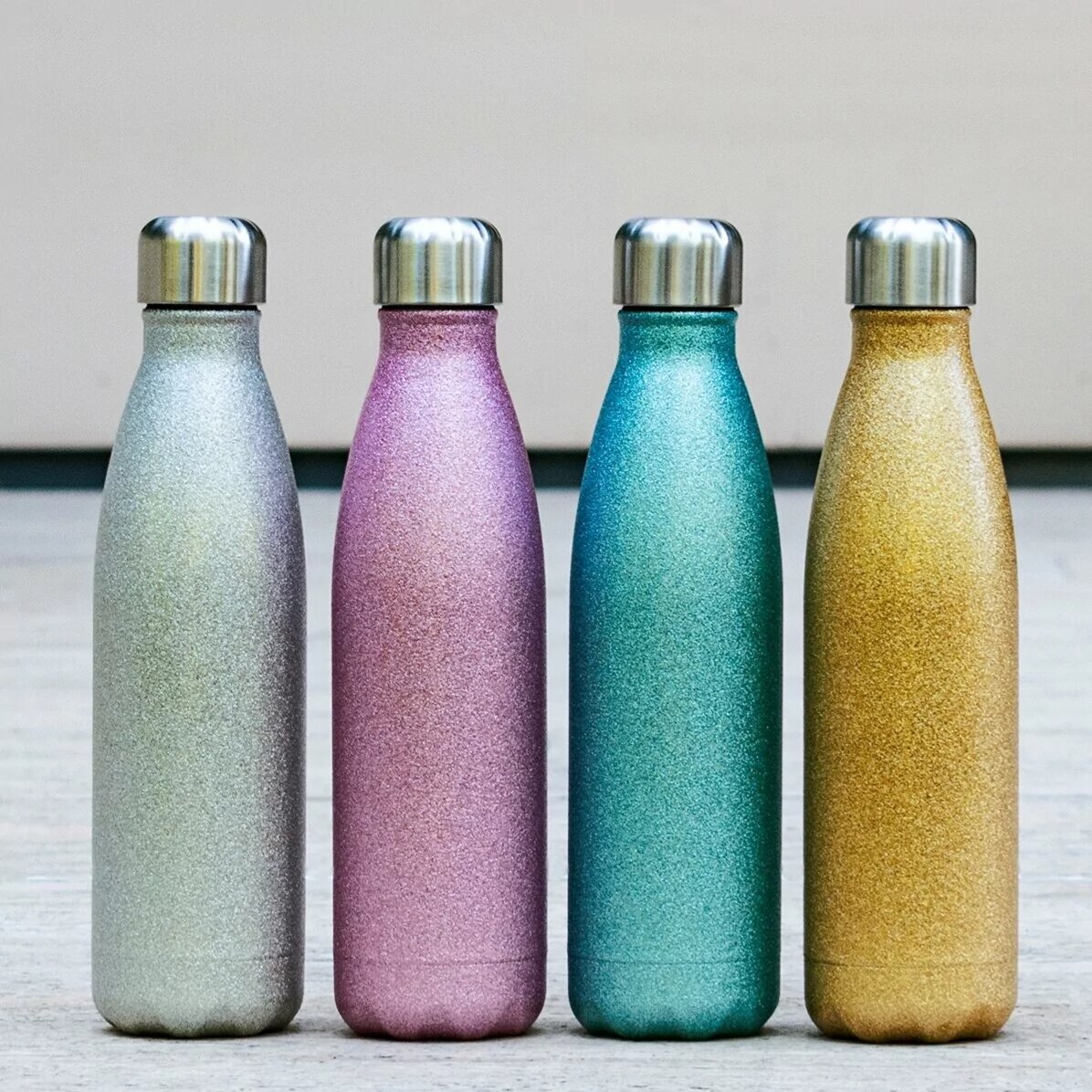 Termos cu glitter personalizat cu nume - New Adventures