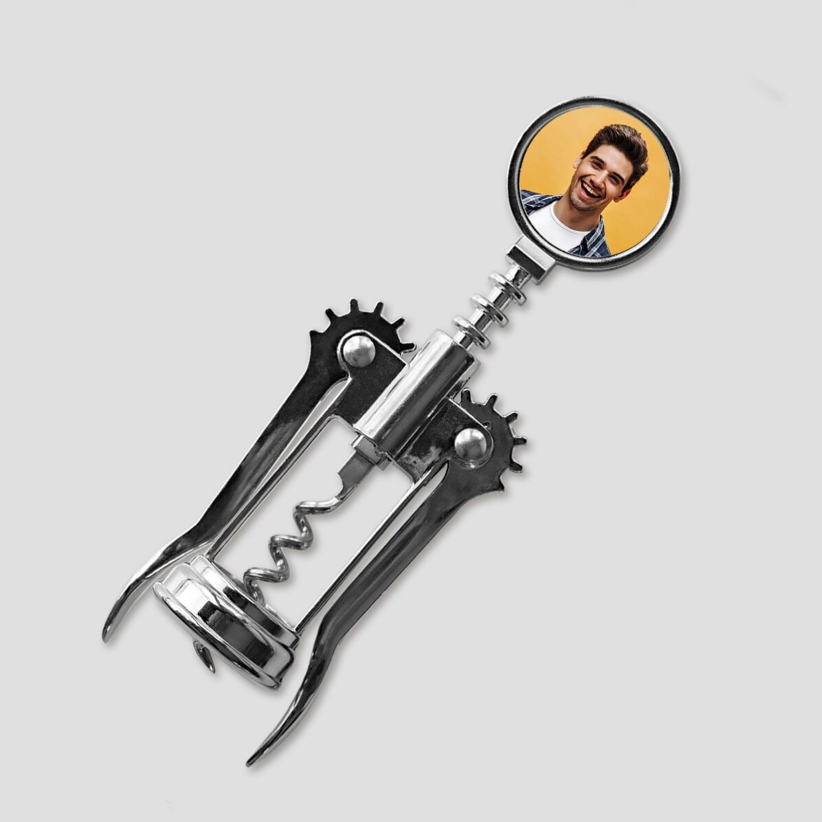 Tirbușon personalizat cu două fotografii